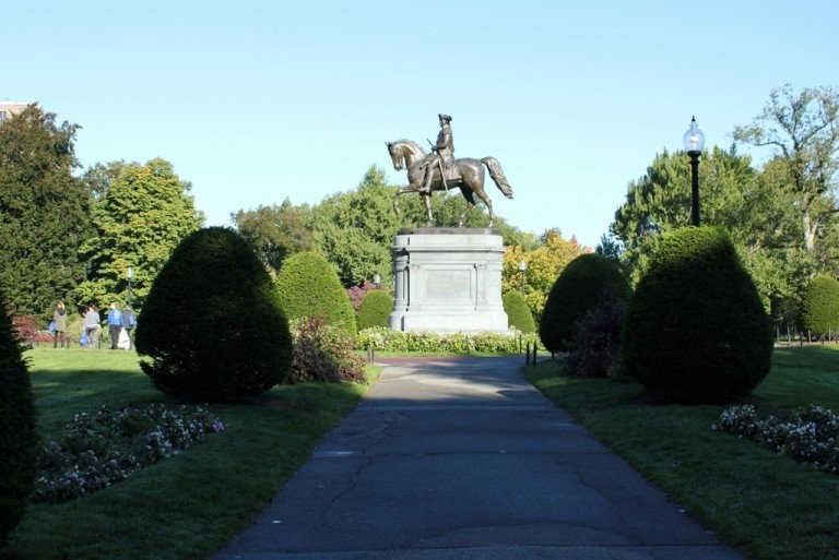 The statue, as it stands today. (Courtesy of the Boston Public Library.)