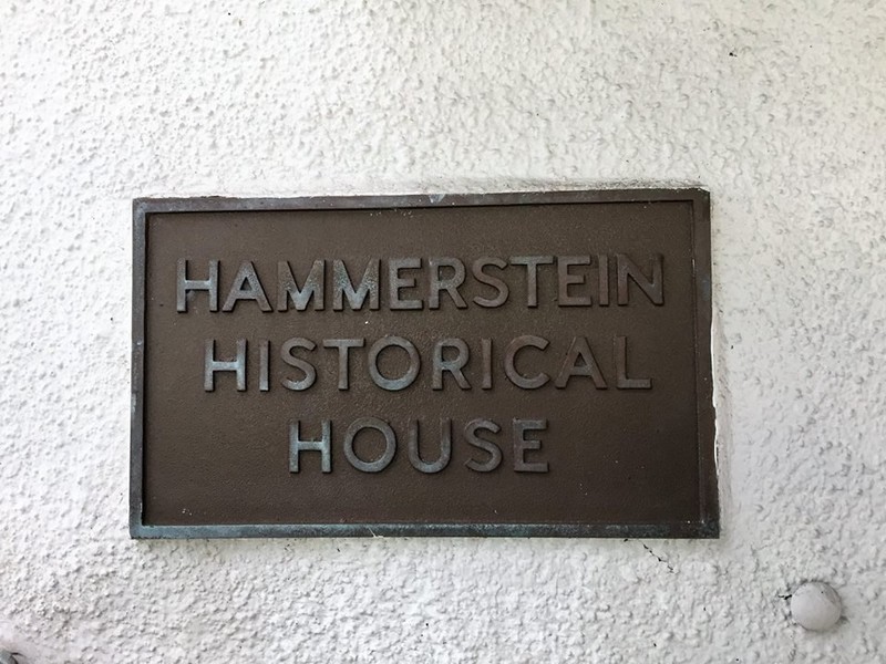 Historic plaque on the house.