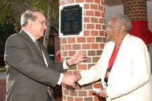 Shirley Taylor (Gresham) at the Desegregation ceremony at ULL where she received an honorary bachelors degree for her honor and bravery in the face of discrimination. 