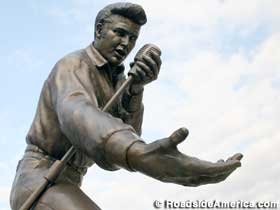 A closeup view of the statue showing its high level of detail