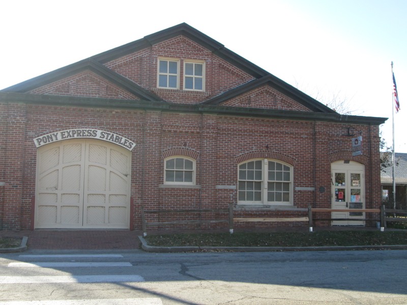 The museum is located inside the historic Pony Express stables building.