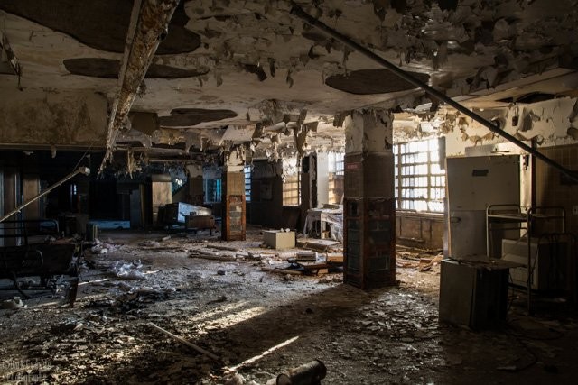 The interior of the hospital today