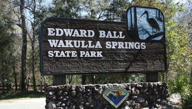 Picture of the sign at the entrance to Edward Ball Wakulla Springs State Park. (2)