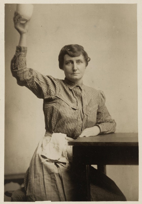 Pauline Adams, an Irish immigrant and suffragist, is pictured in her prison garb. She later became a lawyer. Library of Congress.