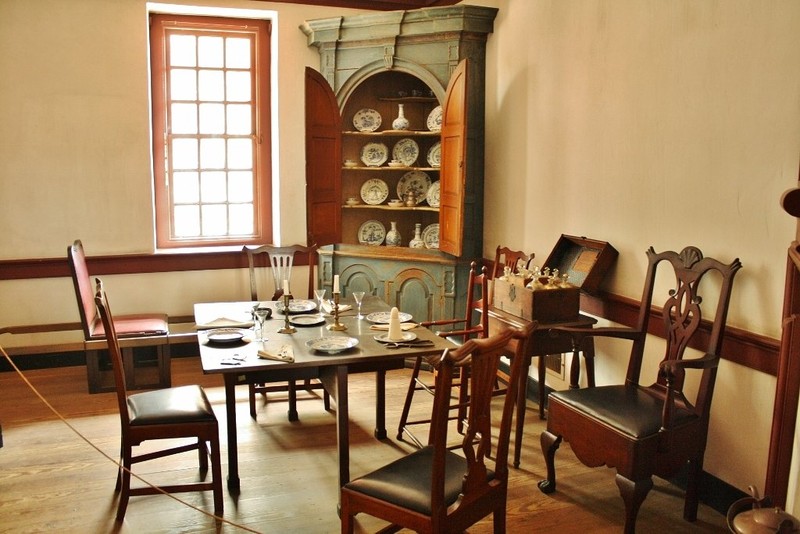 The dining area within the General Gates House.  