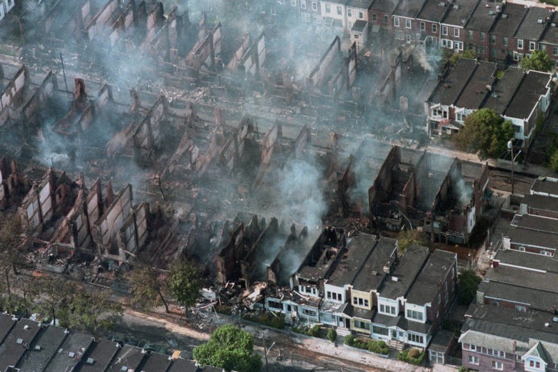 Aerial Image Depicting the Smoldering Remains of the Fire