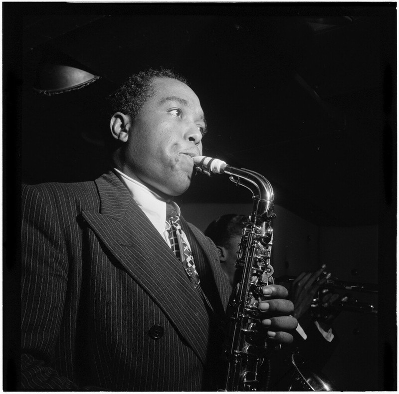 Considered one of the greatest saxophonists and jazz musicians, Charlie "Bird" Parker (1920-1955) is widely acknowledged to be one of the pioneers of bebop. Image obtained from Wikimedia. 