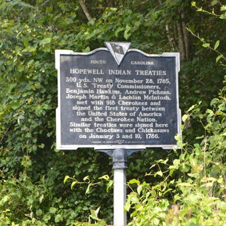 Historic Marker for Hopewell Treaties