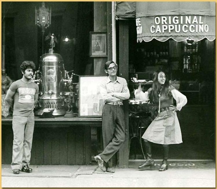 Outside Caffé Reggio circa 1974