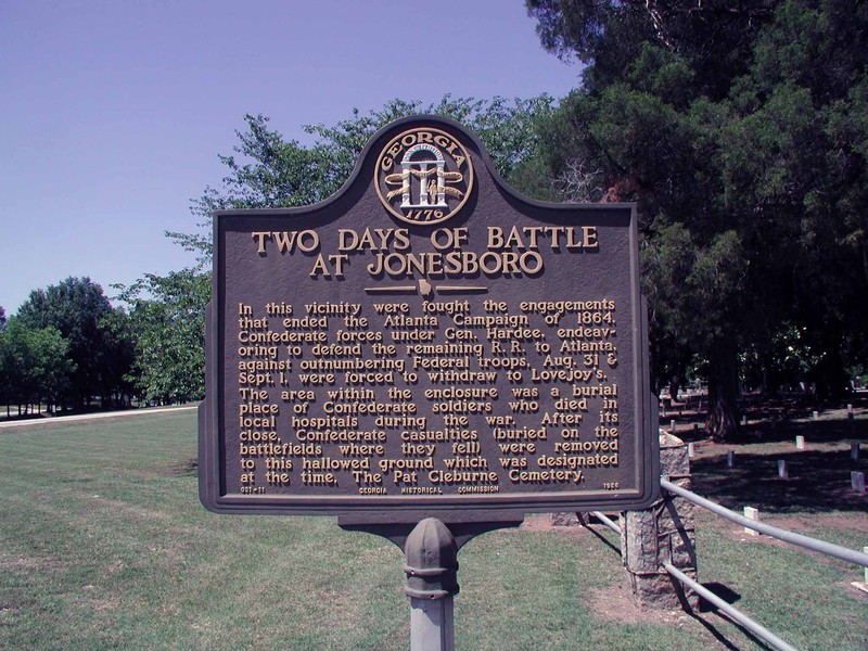 Historical Marker Signifying the Battle of Jonesboro