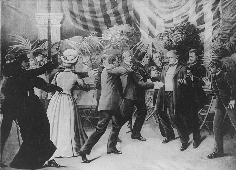 Illustration of the September 6, 1901 Assassination of President McKinley