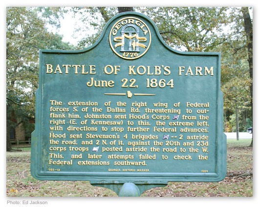 Battle of Kolb's Farm Historical Marker