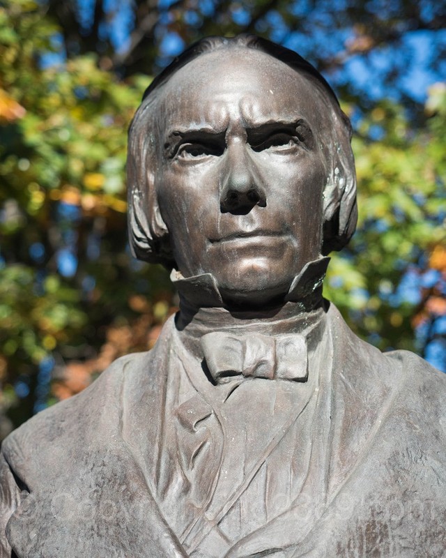 Bronze bust of statesman Henry Clay, a 5 time failed presidential candidate. 