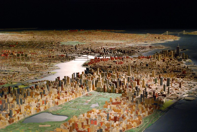 The Queens Museum's panorama of New York.