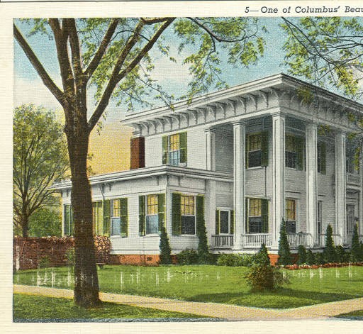 Postcard of One of Columbus' Beautiful Homes, Columbus, Mississippi