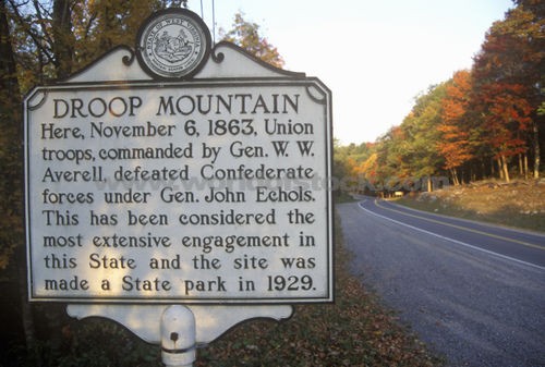 A West Virginia roadside historical marker gives a brief synopsis of the battle.