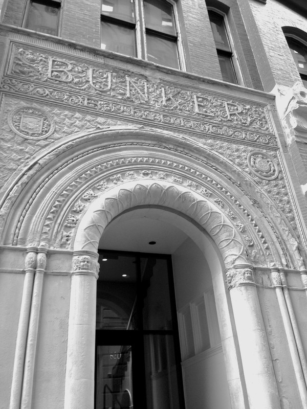 The Bunker name and archway on the Bunker Building