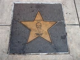 Don Knotts' star on the sidewalk in front of the Metropolitan Theatre