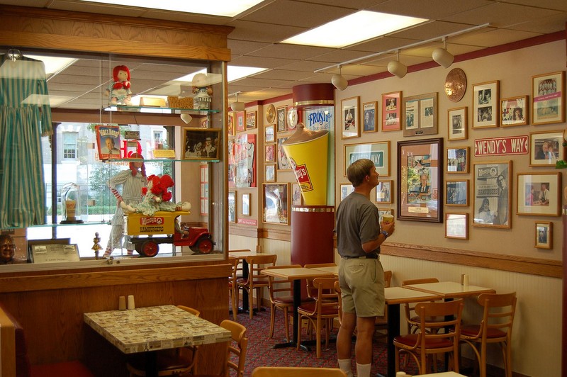 Inside the first Wendy's restaurant before it was closed in 2007