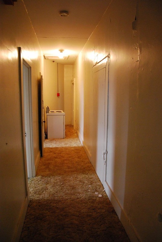 Second Floor Corridor (Note infilled doorways (previously leading to original 2 story sleeping porch)