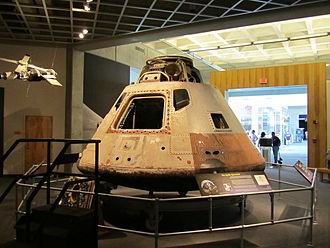 The Skylab 3 Apollo Command Module is on display in the visitor center.