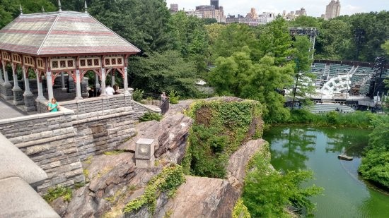 Belvedere Castle in New York City's Central Park. In 1867, Calvert Vaux  created this observation tower placed on top of Vista Rock. Belvedere means  panoramic viewpoint in Italian. The castle is designed