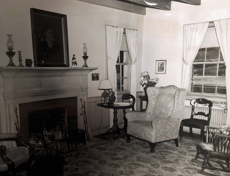 Interior of the house when it was occupied by the Houck family. Photo courtesy of Greenbrier Historical Society.