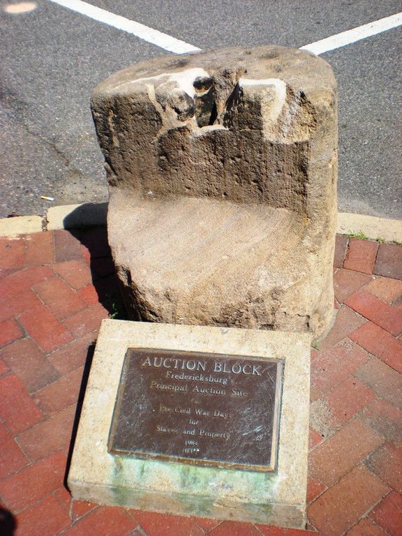 The Slave Auction Block in Fredericksburg, Virginia