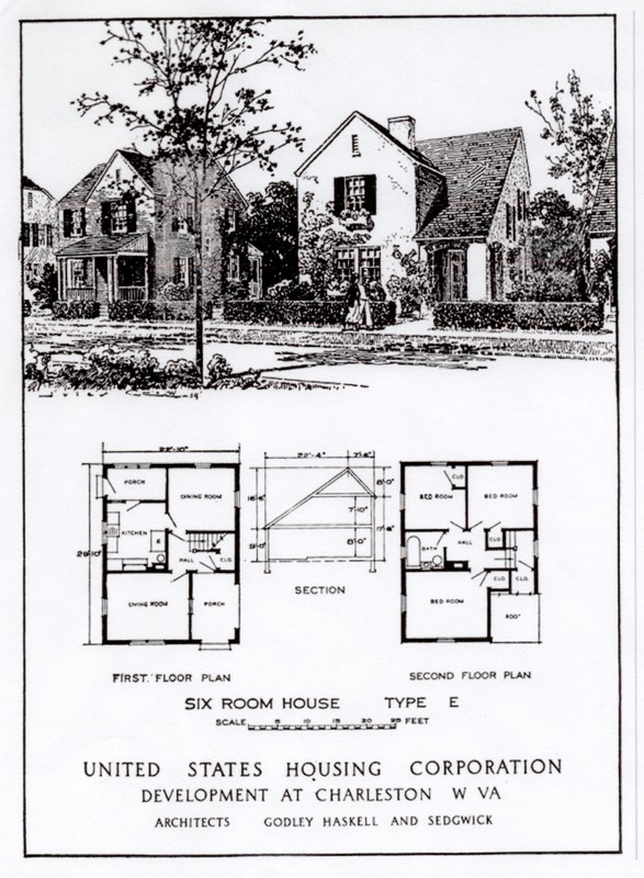 A type "E" home. Since the land was free, each home's lot was unusually large for government housing. This made it expensive to fence each yard, so hedges were substituted in most places.