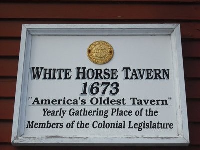 White Horse Tavern plaque