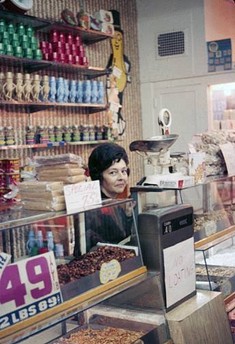 Interior of The Peanut Shoppe in 1972