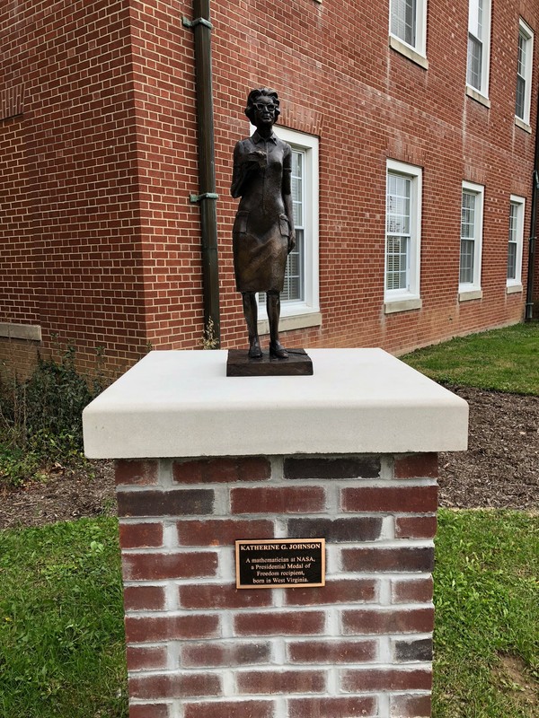 Artist rendering of Katherine G. Johnson on the campus of West Virginia Wesleyan College.  