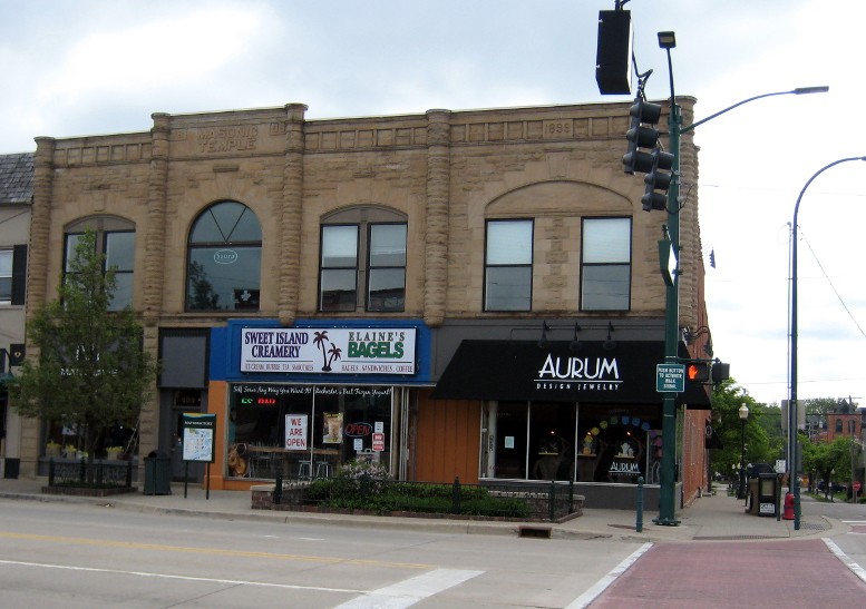 Masonic Block, west elevation, 2020