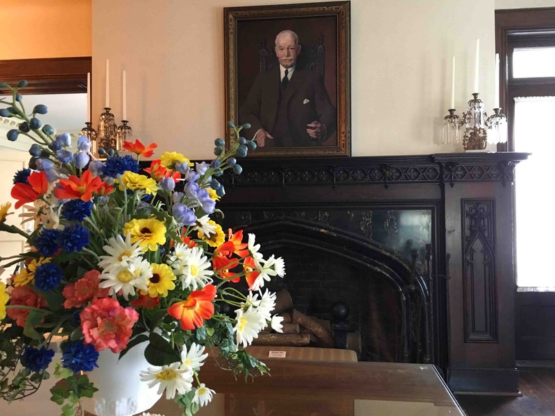 The Front Room of the Wilcox House Featuring a Portrait of Ansley Wilcox