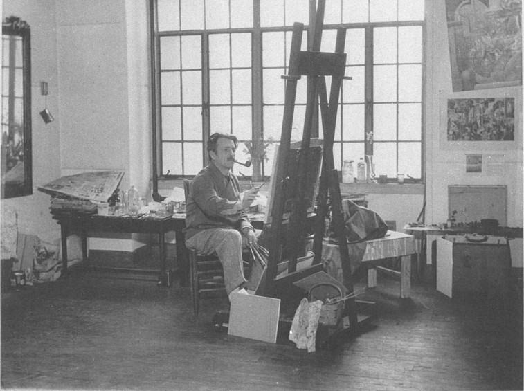 Benton in his home studio
