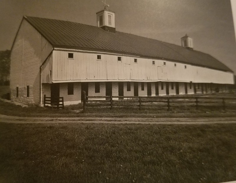 The Bank Barn was constructed in 1850 and remains in good condition still providing for the farms agricultural needs.