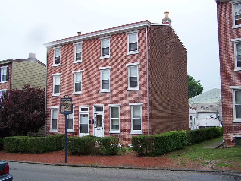 The marker and former home of Horace Pippin.