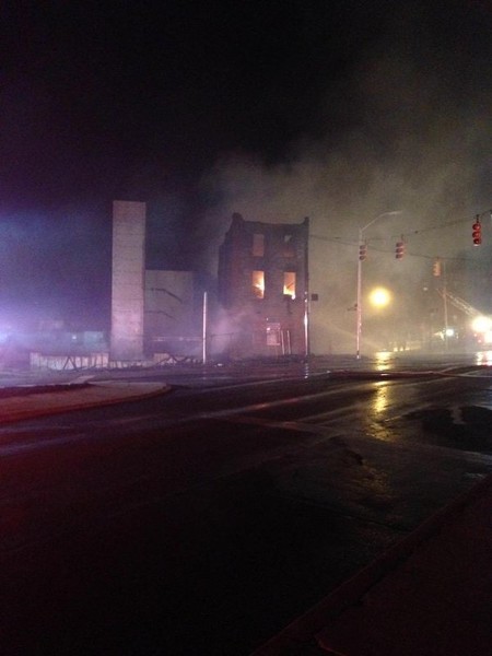 Novak's Food Market burns during the riots following the death of Freddie Gray in Baltimore