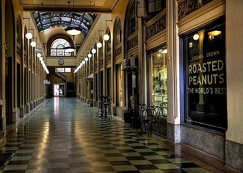 The Peanut Shoppe from inside the Huntington Arcade