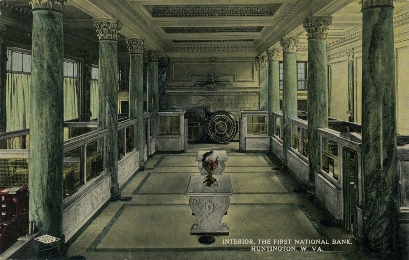 Interior of the First National Bank