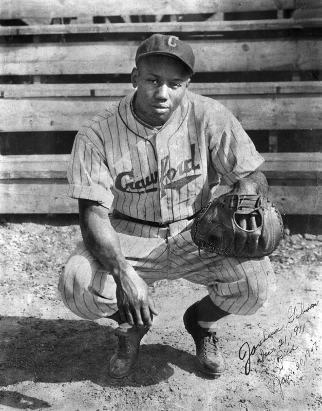 Josh Gibson During his youth, playing for the Pittsburgh Crawfords. 