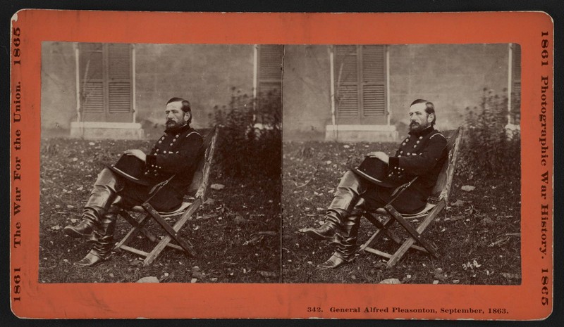 Union General Alfred Pleasonton did much to recover his tarnished reputation at Independence and Westport. He had been criticized the year before for his command at the Battle of Brandy Station and the Union pursuit of Lee at after Gettysburg.