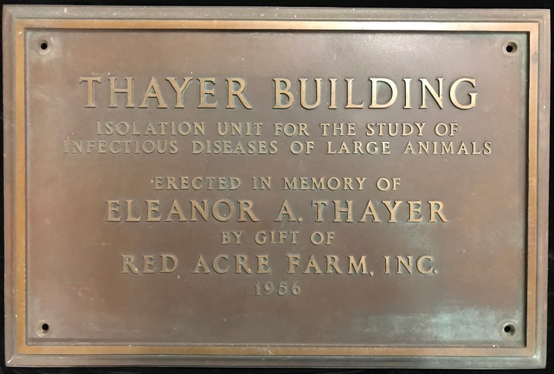 Thayer Building, dedication plaque.