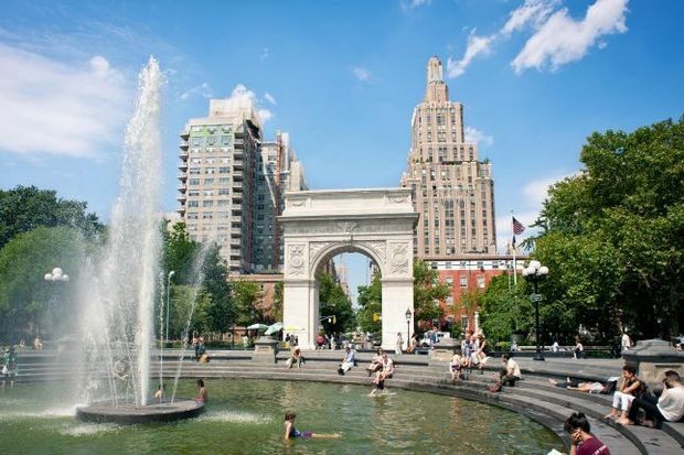 Fountain, Landmark, City, Water