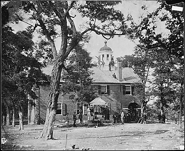 Union Soldiers at the Fairfax County Courthouse in June 1863