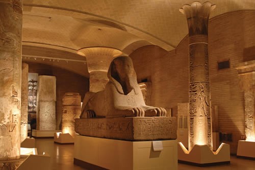 Visitors to the Lower Egyptian gallery can view the Sphinx Gallery