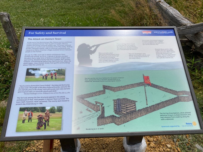 Interpretive Sign of the attack on Hanna's Town