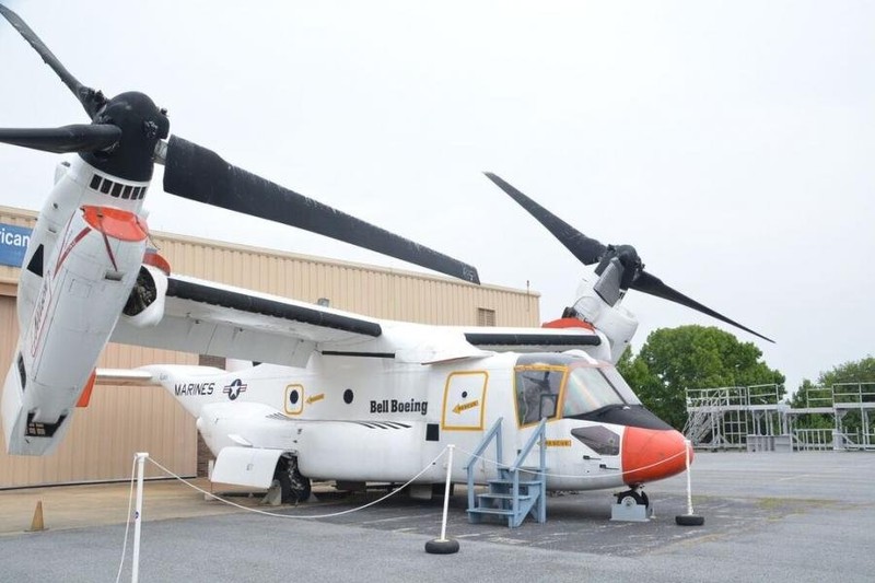 This Bell Boeing V-22 Tilt Rotor Osprey is the only one on public display.