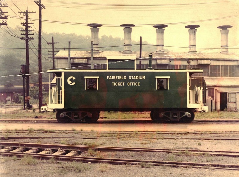 For many years this caboose served as the ticket booth at Marshall University's Fairfield Stadium.