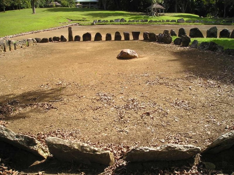 This is the horseshoe-shaped terrain where the Taínos used to celebrate their dance ceremonies.